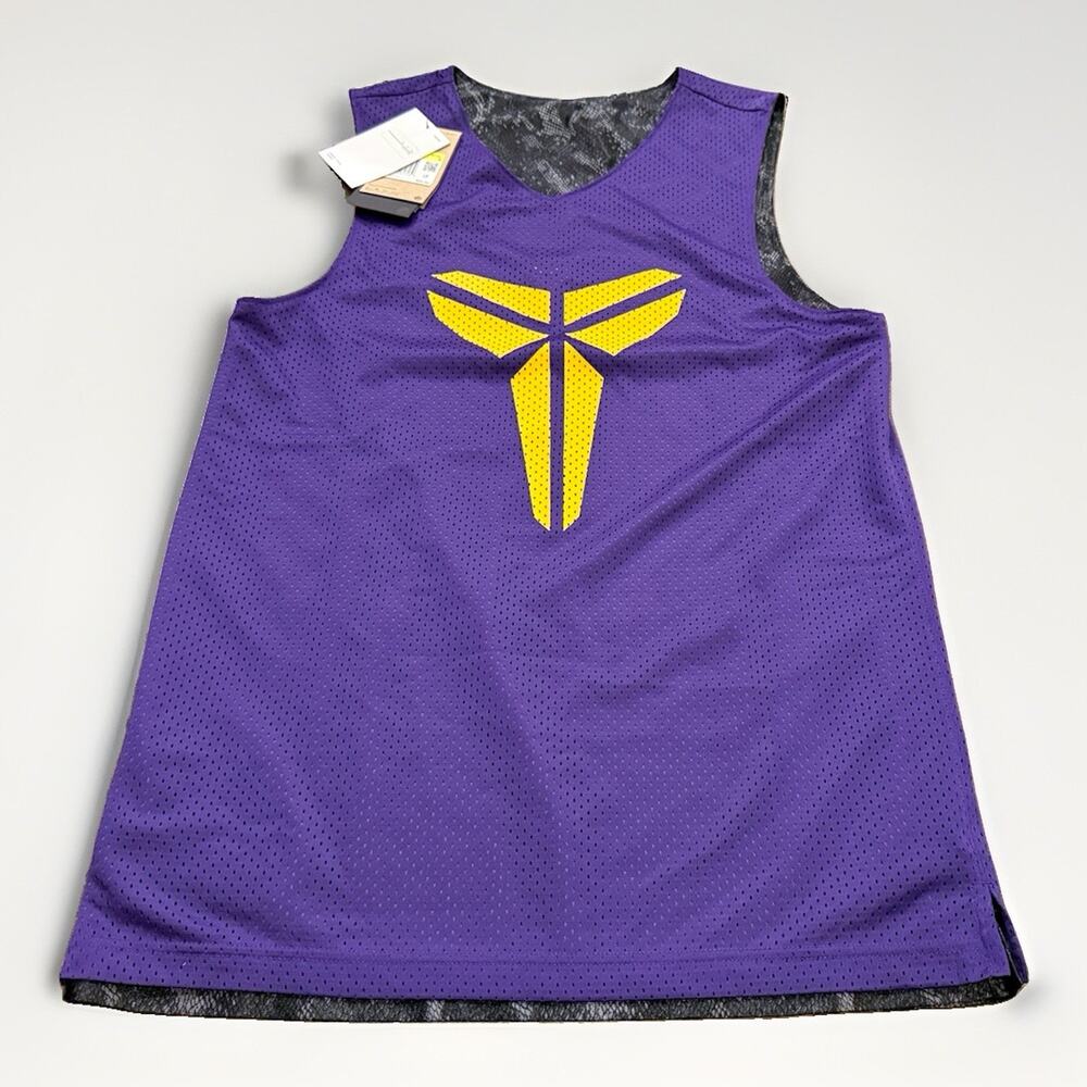 Nike Mens Black Purple Kobe Reversible Basketball Mamba Jersey S FZ0934-010 NWT